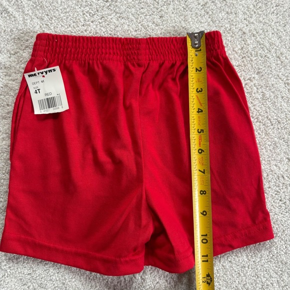 Take 10 Mervyn's Vintage T-Shirt Shorts Set 4T Outfit Red Multi Stripe NWT 90s - Picture 9 of 9